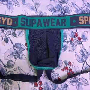 Supawear LARGE Jockstrap Green/Tan/Black NWT